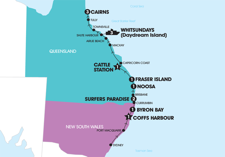 whitsundays tours map
